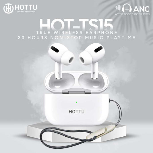 HOTTU AirPods_Pro Wireless Earbuds Bluetooth 5.0, Super Sound Bass, Charging Case and Extra Ear-Buds, Pop-Up Feature Compatible with All Devices Box Pack 1 year Warranty